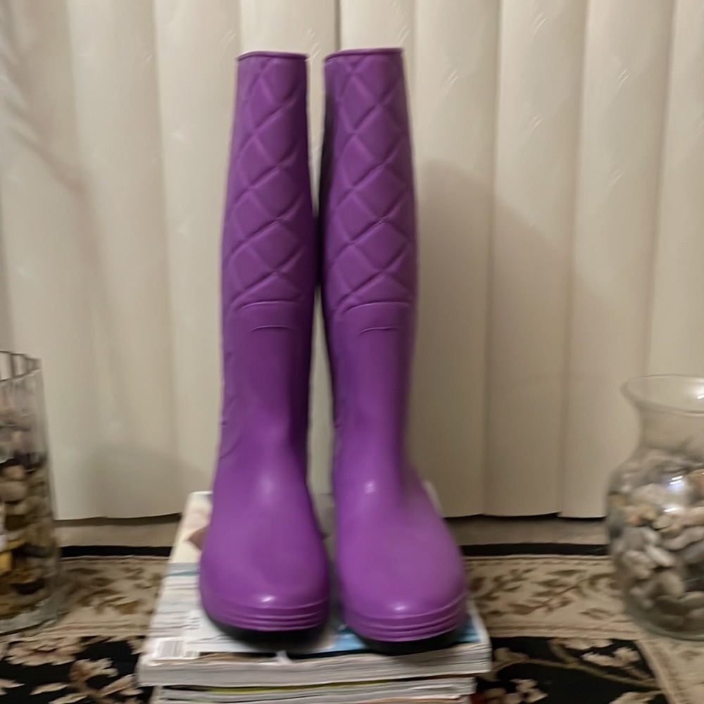 Purple Rain Boots Size 7 - Picture 2 of 5